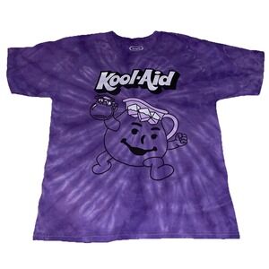 Grape Kool-Aid Man t shirt purple tye-dye Kraft SizeMedium Measurements Pictured